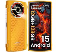 LAGENIO Panther2 Teléfono Móvil Irrompible Libre, 12GB+128GB/1TB Móvil Indestructible Android 15, 6.7" HD+ 120Hz, Cámara 16MP+8MP, 4G Dual SIM/NFC/GPS/OTG/Face ID/IP68/IP69K Móvil - Duna