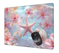 Lago Alfombrilla Raton Gaming 420x350x3mm, Alfombrilla Escritorio Flor Mouse Pad con Base Goma Antideslizante, con Bordes cosidos, Superficie Impermeable, para Oficina PC Portátil Tapete Rato H0-264