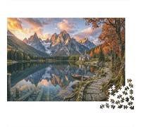Lago AlpinoRompecabezas DIY De 1000 Piezas Cartón otoño montaña Nieve Entrenamiento Cognitivo, Actividad Indoor, Familia Y Parejas 70x50cm/1000pcs