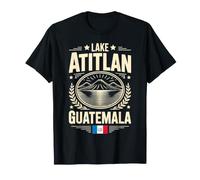 Lago Atitlán Guatemala Crema Emblema Viaje Souvenir Camiseta