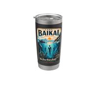 Lago Baikal Siberia Rusia El Profundo Mantiene Secretos Misterio Vaso térmico de acero inoxidable de doble pared