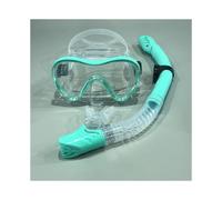 (Lago blu) Set profesional para inmersión subacquee y snorkeling, máscara de silicona para adultos,