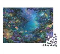 Lago Bosque Mágico Puzzle Mil Piezas Adultos Y Ni?os Reto Mental para Expertos Elección Amazon Noche En Familia Cartón Premium 70x50cm/1000pcs
