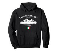 Lago Carezza Italia Karersee South Tyrol Lago Bandera italiana Sudadera con Capucha