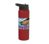 Lago Como Italia Pincel Print Stainless Steel Insulated Water Bottle