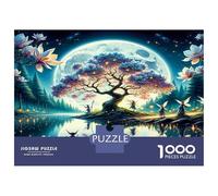 Lago con árbol Lunar 1000 Piezas - Set De Puzzle Magia Natural Tranquila Premium, Cartón Resistente - DIY Super Divertido para La Familia, Decoración Bonita, Regalo De Cumple Ideal - 52x38cm/1000pcs