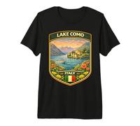 Lago de como Italia Vacaciones a Lago di como Viaje Camiseta Premium