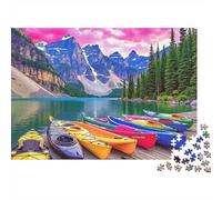 Lago de Kayak Rompecabezas 1000 Piezas De Cartón Grueso Juego De Rompecabezas Anti Estrés Adultos para Rompecabezas De Office Break como Regalo Original 38x26cm/1000pcs