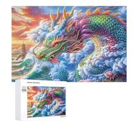 Lago de sueños con Cascada y Estrellas Puzzle 1000 Piezas para Mayores Juego Mental Equilibrio Cognitivo Regalo para Ocio 1000 PCS