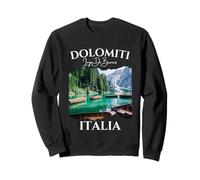 Lago Di Braies Dolomitas Italia Barcos de Recuerdo en el Lago Mujeres Sudadera