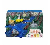 Lago Di Garda - Imán para nevera en 3D de Italia, regalo de recuerdo, resina, hecho a mano, colección de decoración para el hogar y la cocina