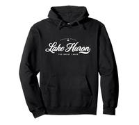 Lago Huron Los Grandes Lagos Vintage Retro Sudadera con Capucha