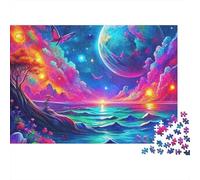 Lago Lunar Puzle 1000 Piezas - Reto para Mentes Inquietas, Encaje Preciso, Decoración, 38x26cm/1000pcs