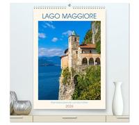 Lago Maggiore - Atemberaubende Landschaften (hochwertiger Premium Wandkalender 2026 DIN A2 hoch), Kunstdruck in Hochglanz: Der Lago Maggiore - wo ... Flair und alpine Schönheit aufeinandertreffen