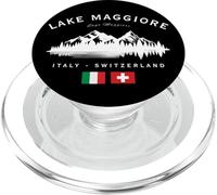 Lago Mayor Italia Suiza Lago Montañas Bandera Italiana PopSockets PopGrip para MagSafe