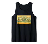 Lago Michigan Great Lakes 50s Vintage Travel Art Graphic Camiseta sin Mangas