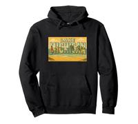 Lago Michigan Great Lakes 50s Vintage Travel Art Graphic Sudadera con Capucha