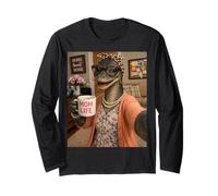 Lago Ness Monstruo Nessie Selfie Meme Humor Mamá Lindo Amor Manga Larga