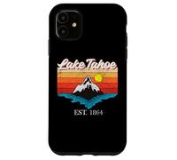 Lago Tahoe Montaña Río Retro Atardecer USA Lake Tahoe Carcasa para iPhone 11