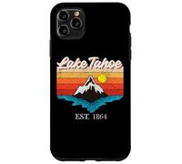 Lago Tahoe Montaña Río Retro Atardecer USA Lake Tahoe Carcasa para iPhone 11 Pro MAX