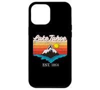 Lago Tahoe Montaña Río Retro Atardecer USA Lake Tahoe Carcasa para iPhone 12 Pro MAX