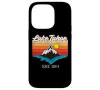 Lago Tahoe Montaña Río Retro Atardecer USA Lake Tahoe Carcasa para iPhone 14 Pro