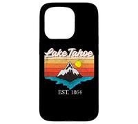 Lago Tahoe Montaña Río Retro Atardecer USA Lake Tahoe Carcasa para iPhone 15 Pro