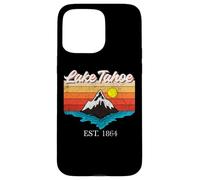 Lago Tahoe Montaña Río Retro Atardecer USA Lake Tahoe Carcasa para iPhone 15 Pro MAX