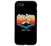 Lago Tahoe Montaña Río Retro Atardecer USA Lake Tahoe Carcasa para iPhone SE (2020) / 7/8