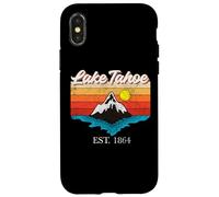 Lago Tahoe Montaña Río Retro Atardecer USA Lake Tahoe Carcasa para iPhone X/XS