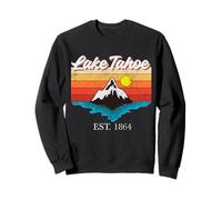 Lago Tahoe Montaña Río Retro Atardecer USA Lake Tahoe Sudadera