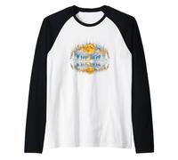 Lago Vida Montaña Iluminada por La Luna Desierto Ciervo Reflexión Natur Camiseta Manga Raglan