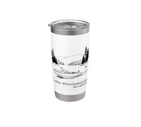Lago Winnipesaukee New Hampshire Speedboat Nature Souvenir Vaso térmico de acero inoxidable de doble pared