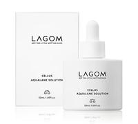 LAGOM Cellus Aqualane Solution Vegetable Squalane Essence Serum Natural Vegan Morning Face Texture Firmer Aquatide Tocoferol Enhancing Formula Sensitive Oily Dry Wrinkle Aging Skin 50 ml 1.69oz