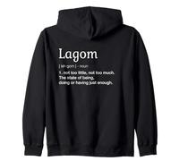 Lagom Definición Lagom Concepto Sueco Sudadera con Capucha
