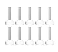 Lagomloot 10 pomos de mano de tornillo, rosca macho M8 x 35 mm, cabeza de plástico mate con acero inoxidable 304, para taladro de torno, maquinaria de carpintería