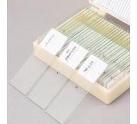 Lagomloot 30 o 50 portaobjetos de microscopio preparados para edades de 8 a 12 años, diapositivas de muestras de biología de vidrio (25 mm x 75 mm x 1 mm), borde de tierra, para uso educativo con