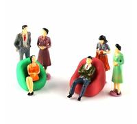 Lagomloot 50 figuras de personas modelo, pasajeros de plástico a escala 1:50 para decoración de mesa de arena, paisajes de tren, posturas de colores mixtos para diseños