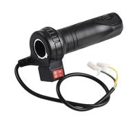 Lagomloot Acelerador eléctrico para bicicleta, ABS de 3 velocidades, control de marcha atrás hacia adelante para bicicleta eléctrica, acelerador de manillar negro con cable de 400 mm