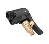 Lagomloot Adaptador de válvula de neumático, conector de manguera de bomba de aire de latón para coche, bicicleta, motocicleta, furgoneta, inflador de neumáticos para un fácil bloqueo, juego de