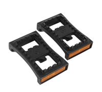 Lagomloot Adaptadores planos de tacos de pedal de autobloqueo, compatibles con pedales de bloqueo de bicicleta de montaña SPD M520 M540 M780, paquete de 2 con reflectores
