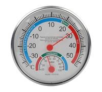Lagomloot Analógico para termo higrómetro, grande para dial de habitación, monitor de clima para casa, oficina, jardín, medidor de temperatura y humedad ABS blanco