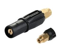 Lagomloot Boquilla de espuma de nieve en forma de abanico de latón para lavadora de alta presión, autocebado, rosca G1/4, dispersión uniforme de espuma, limpieza resistente