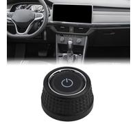 Lagomloot Botón de interruptor de giro de radio de coche, compatible con Golf 6 y Skoda para OEM 6C0919603, control de repuesto de plástico negro para dial