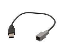Lagomloot Cable adaptador USB macho para coche, interfaz de cambio para Toyota y Mazda Honda, cable de conversión AUX negro de 22 cm