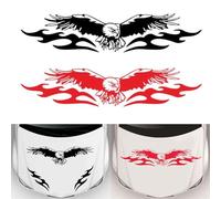Lagomloot Calcomanía de vinilo con diseño de águila, emblema gráfico lateral para capó de coche, camión, decoración personalizada para SUV y vehículo todoterreno