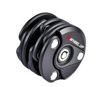 Lagomloot Candado plegable para bicicleta, antirrobo con carcasa de ABS y cuerpo de aleación de zinc, compacto de 58,5 cm para bicicletas de montaña y carretera, color negro
