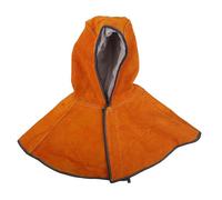 Lagomloot Capucha de soldadura de piel, casco protector de máscara, soldador eléctrico a prueba de chispas a prueba de llamas