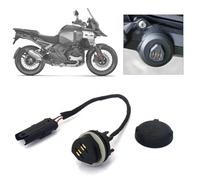 Lagomloot Cargador USB para contrapunto de motocicleta, puerto con soporte de bloqueo electrónico para BMW R1300GS 2023, ABS negro, kit de montaje DIY