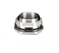 Lagomloot Conector de tanque de agua de acero inoxidable, rosca inversa de 1.5 pulgadas con junta de goma para torre de acuario